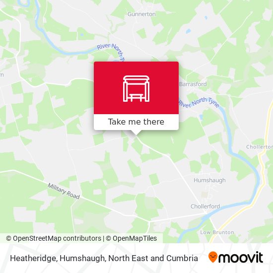 Heatheridge, Humshaugh map