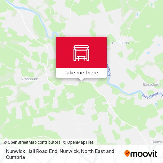 Nunwick Hall Road End, Nunwick map