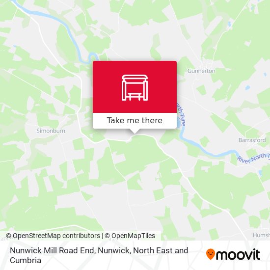 Nunwick Mill Road End, Nunwick map