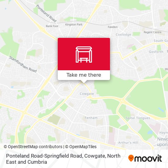 Ponteland Road-Springfield Road, Cowgate map