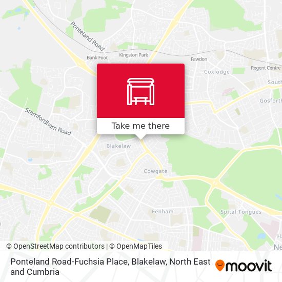 Ponteland Road-Fuchsia Place, Blakelaw map