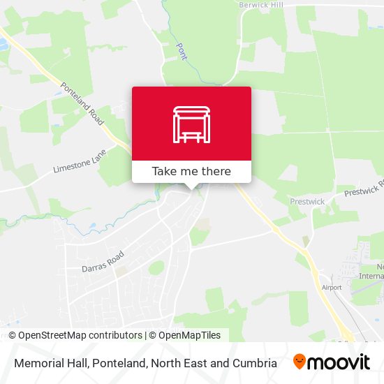 Memorial Hall, Ponteland map