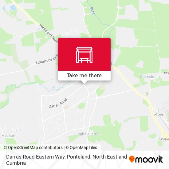 Darras Road Eastern Way, Ponteland map