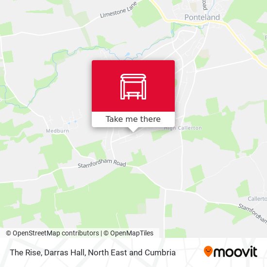 The Rise, Darras Hall map