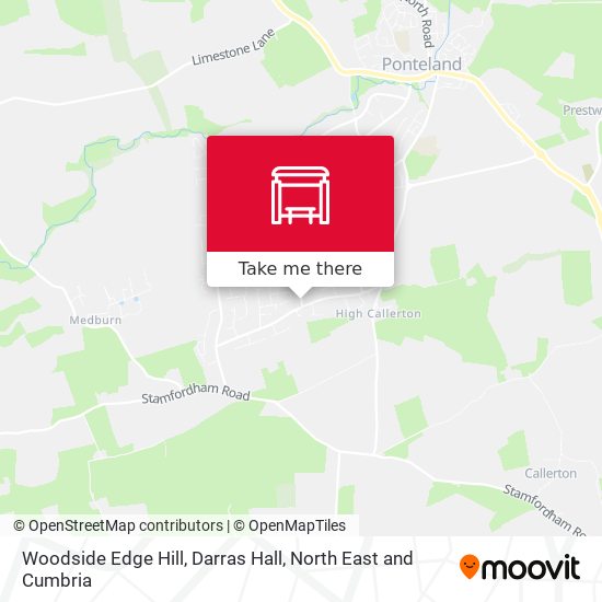 Woodside Edge Hill, Darras Hall map