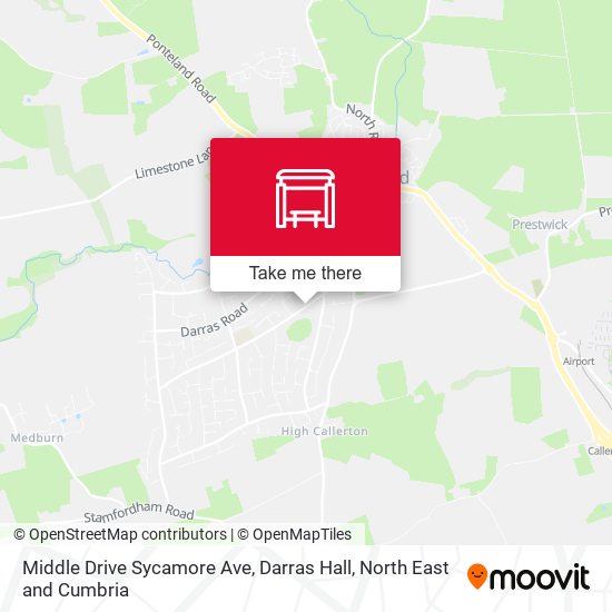 Middle Drive Sycamore Ave, Darras Hall map