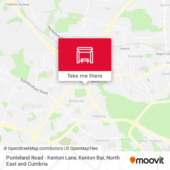 Ponteland Road - Kenton Lane, Kenton Bar map