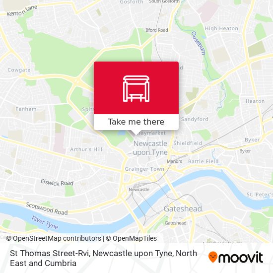 St Thomas Street-Rvi, Newcastle upon Tyne map
