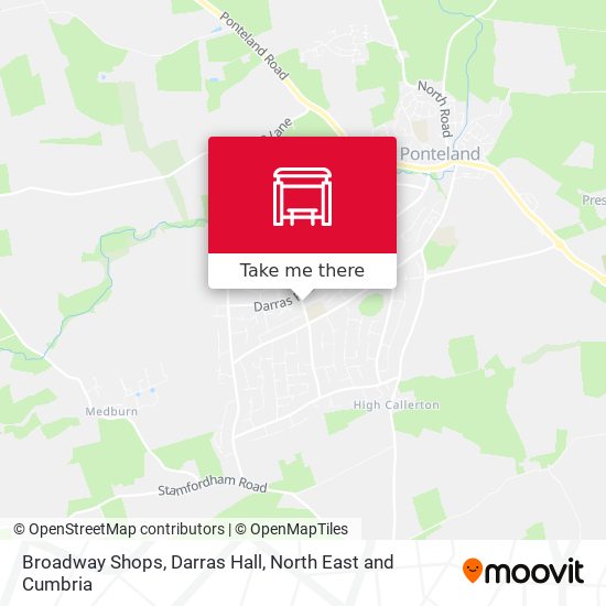 Broadway Shops, Darras Hall map