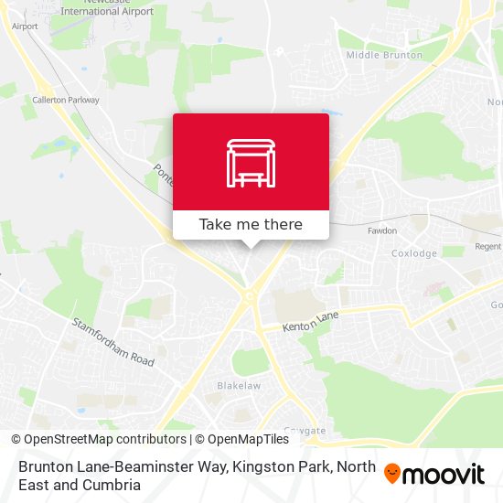 Brunton Lane-Beaminster Way, Kingston Park map