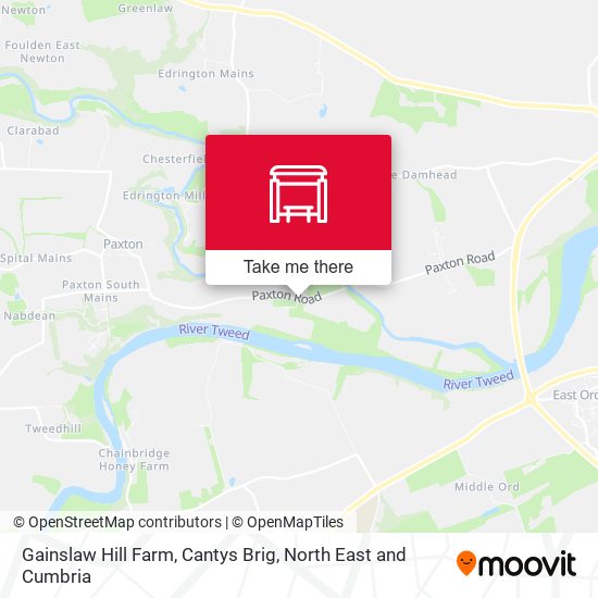 Gainslaw Hill Farm, Cantys Brig map