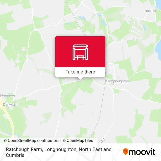 Ratcheugh Farm, Longhoughton map