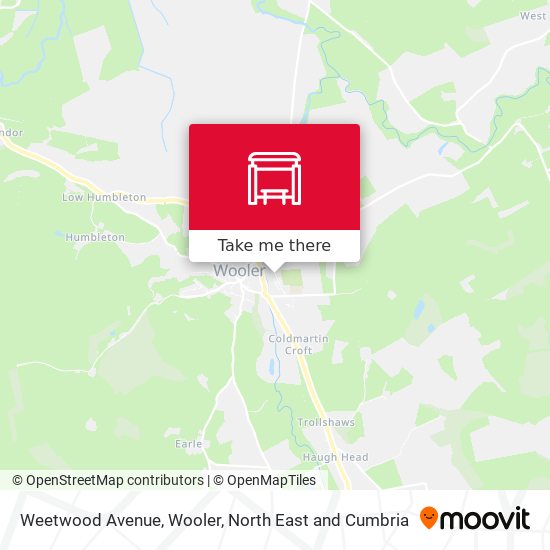 Weetwood Avenue, Wooler map