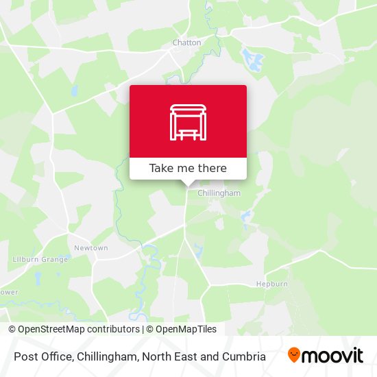 Post Office, Chillingham map
