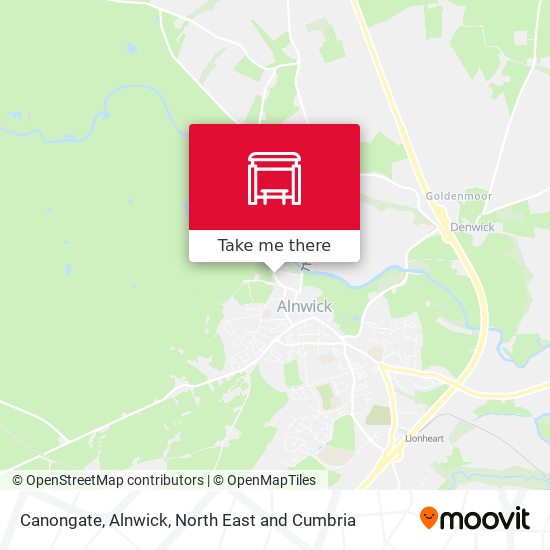 Canongate, Alnwick map