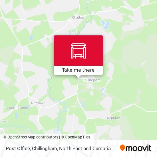 Post Office, Chillingham map