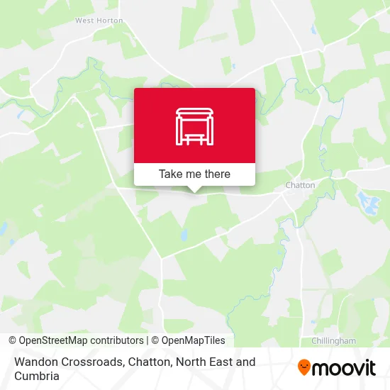 Wandon Crossroads, Chatton map