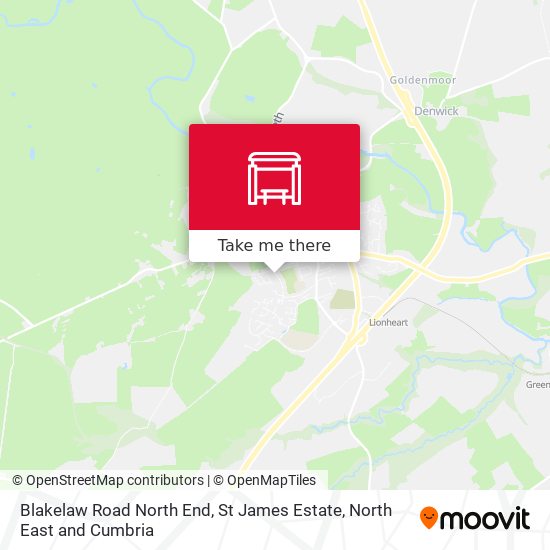 Blakelaw Road North End, St James Estate map