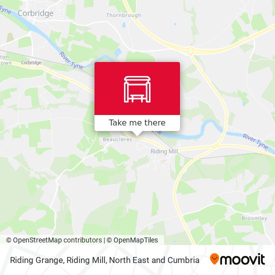 Riding Grange, Riding Mill map