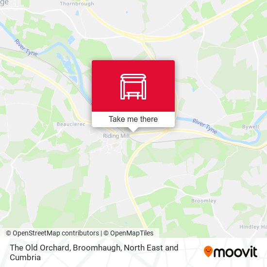 The Old Orchard, Broomhaugh map