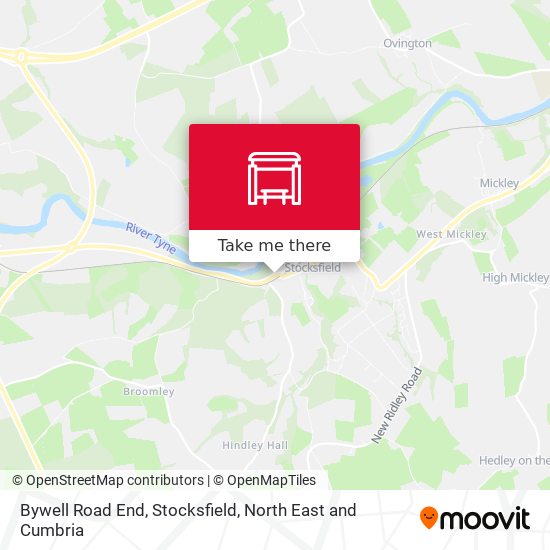 Bywell Road End, Stocksfield map