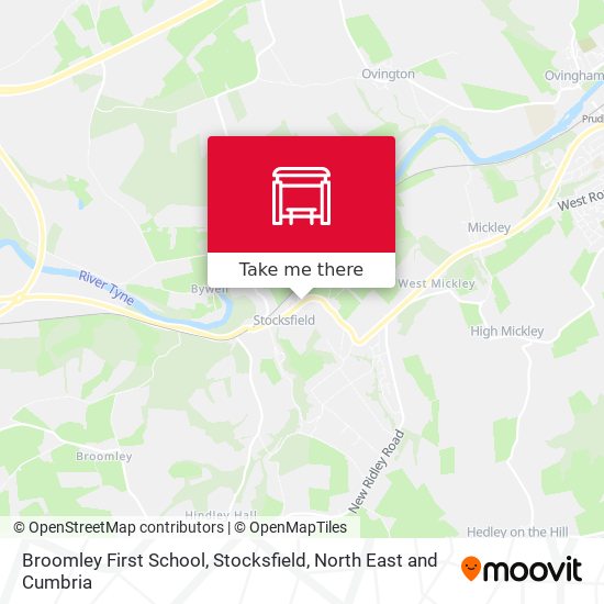 Broomley First School, Stocksfield map