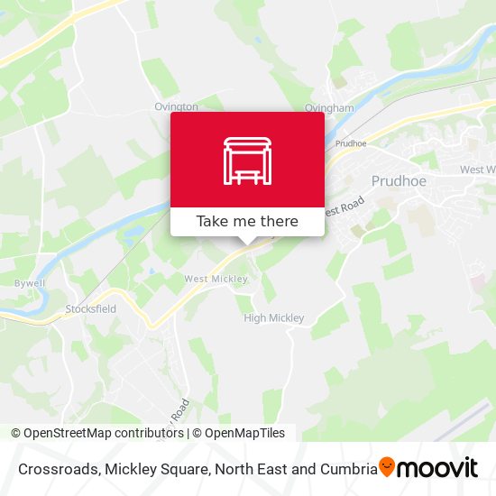 Crossroads, Mickley Square map