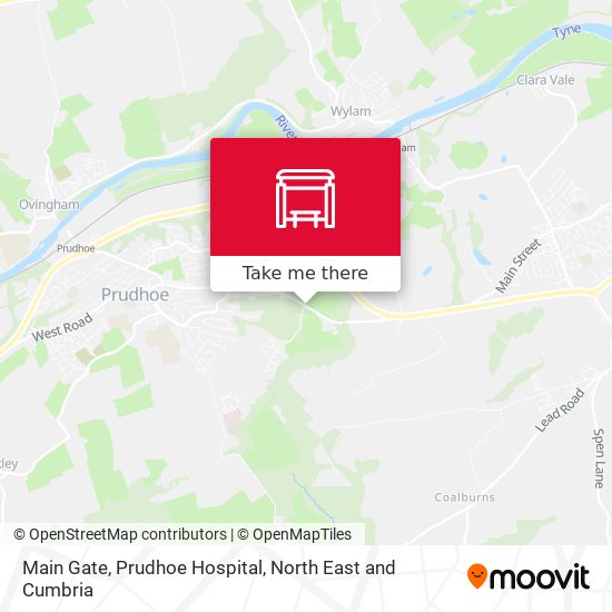 Main Gate, Prudhoe Hospital map