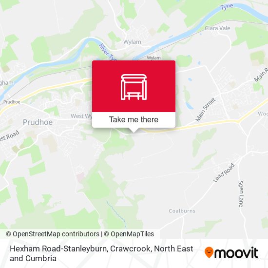Hexham Road-Stanleyburn, Crawcrook map