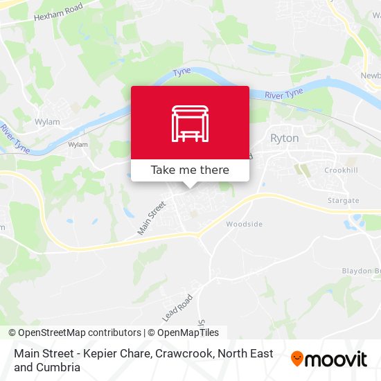 Main Street - Kepier Chare, Crawcrook map