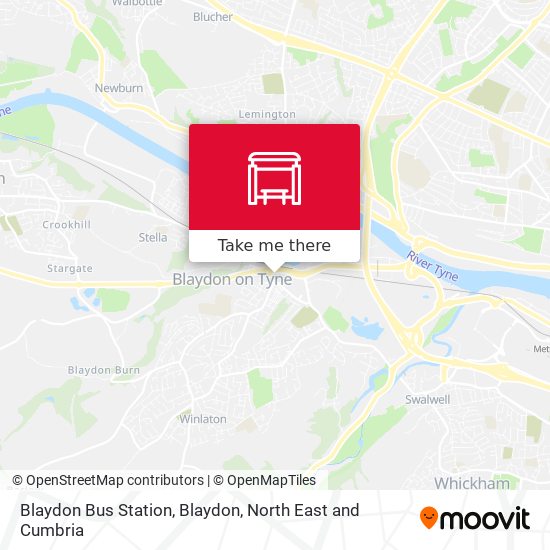 Blaydon Bus Station, Blaydon map