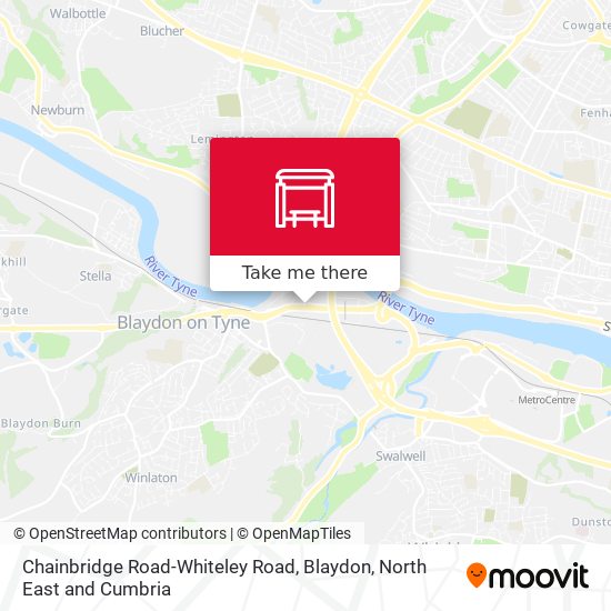 Chainbridge Road-Whiteley Road, Blaydon map