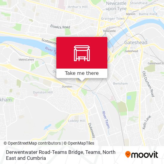 Derwentwater Road-Teams Bridge, Teams map