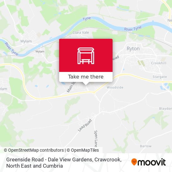 Greenside Road - Dale View Gardens, Crawcrook map