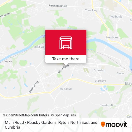 Main Road - Reasby Gardens, Ryton map