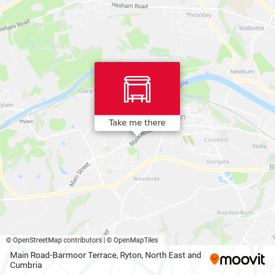 Main Road-Barmoor Terrace, Ryton map