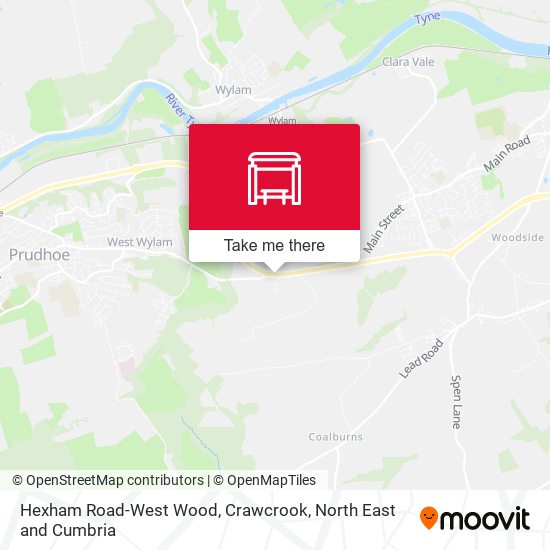 Hexham Road-West Wood, Crawcrook map