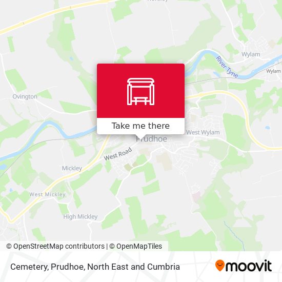 Cemetery, Prudhoe map