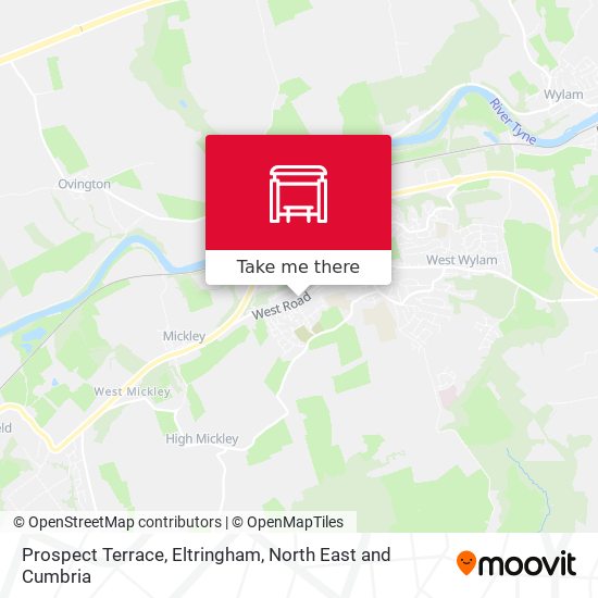 Prospect Terrace, Eltringham map