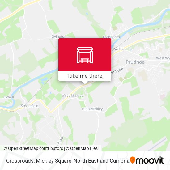 Crossroads, Mickley Square map