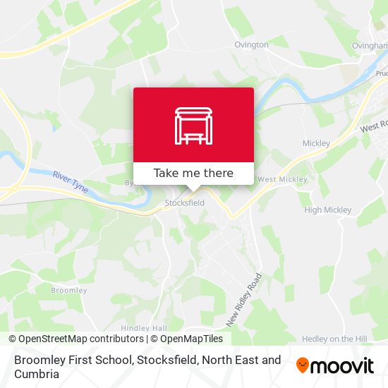 Broomley First School, Stocksfield map