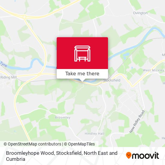 Broomleyhope Wood, Stocksfield map