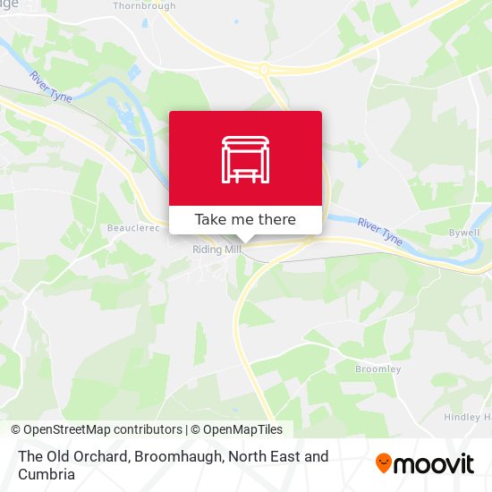 The Old Orchard, Broomhaugh map