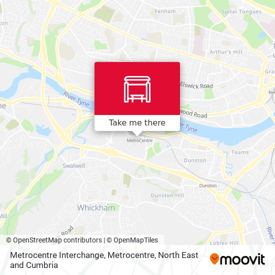 Metrocentre Interchange, Metrocentre map