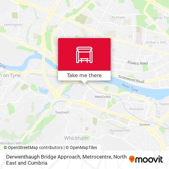 Derwenthaugh Bridge Approach, Metrocentre map