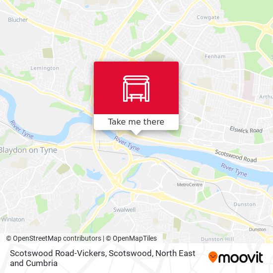 Scotswood Road-Vickers, Scotswood map
