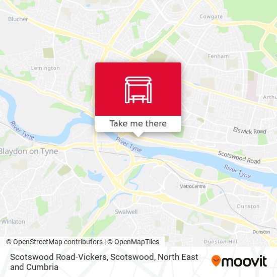 Scotswood Road-Vickers, Scotswood map