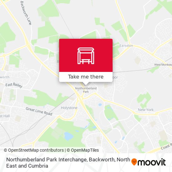 Northumberland Park Interchange, Backworth map