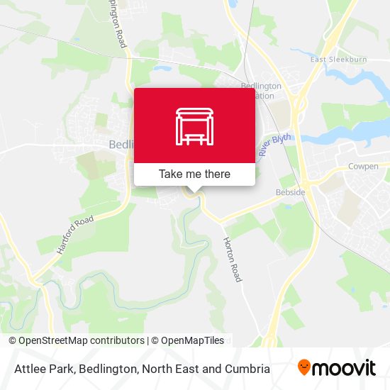 Attlee Park, Bedlington map