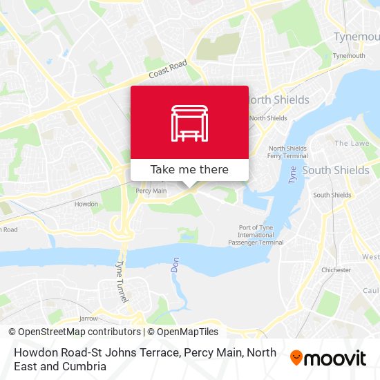 Howdon Road-St Johns Terrace, Percy Main map